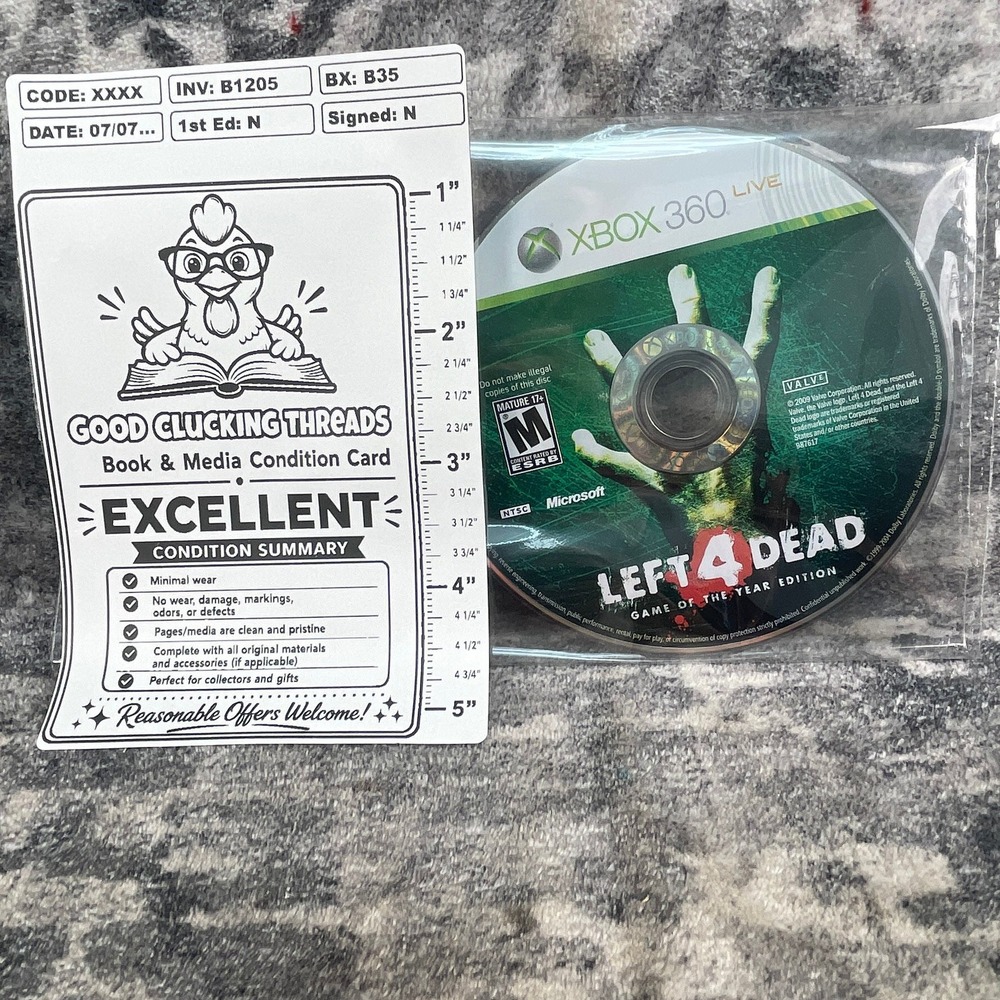 Left 4 Dead Game of the Year Edition Xbox 360 Microsoft Valve 2009 Zombie FPS